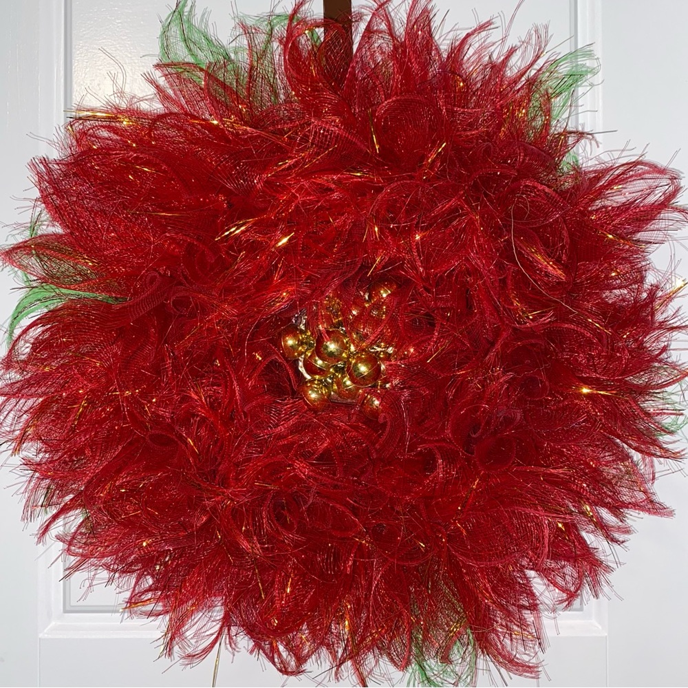 Light up Christmas wreath